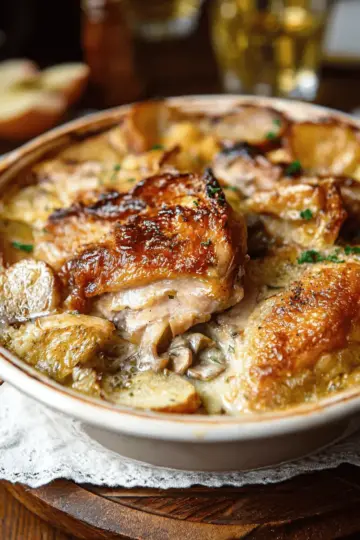 French Chicken Casserole a la Normande (VIDEO)