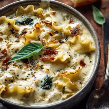 Creamy White Lasagna Soup
