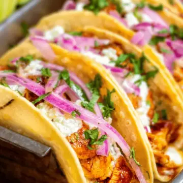 Garlic Butter Honey BBQ Chicken Tacos