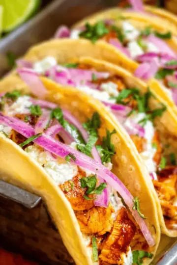 Garlic Butter Honey BBQ Chicken Tacos