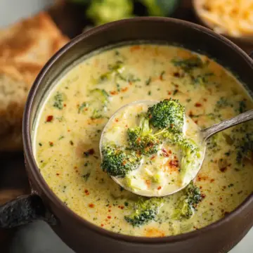High Protein Broccoli Cheddar Soup