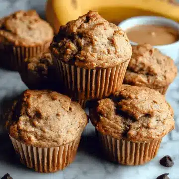 Healthy Peanut Butter Banana Muffins (gluten-free)