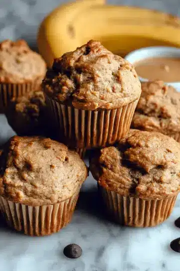 Healthy Peanut Butter Banana Muffins (gluten-free)