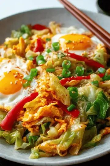 Egg and Cabbage Stir Fry