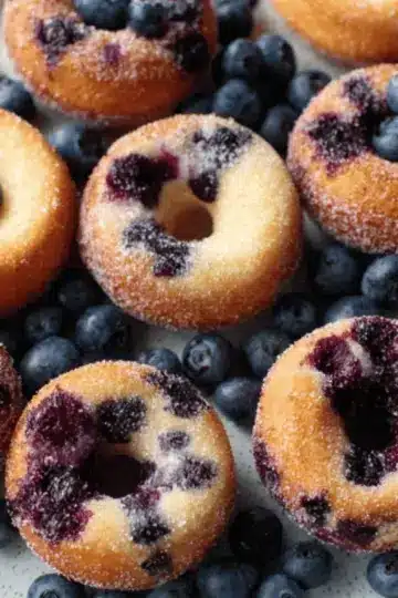 Baked Blueberry Doughnuts