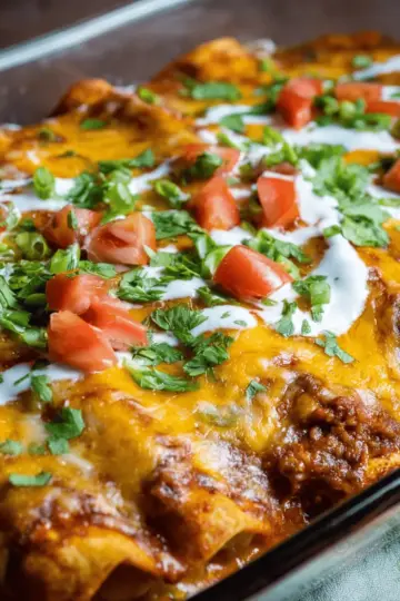 Easy Cheesy Ground Beef Enchiladas