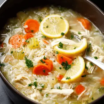 Lemon Chicken and Rice Soup