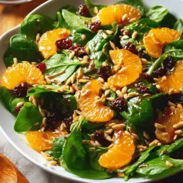 Mandarin Spinach Salad with Teriyaki Dressing