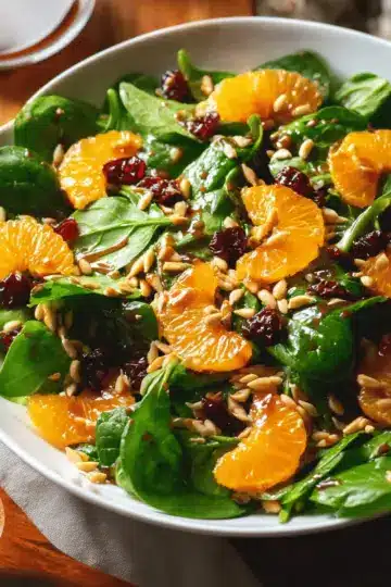 Mandarin Spinach Salad with Teriyaki Dressing