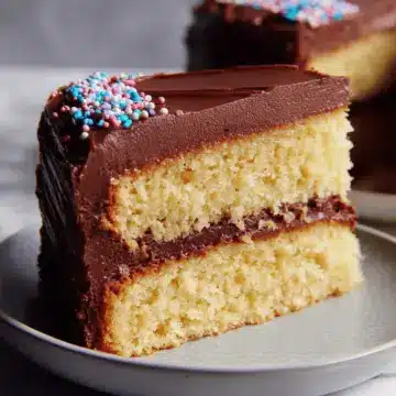 French Butter Cake with Old Fashioned Fudge Frosting