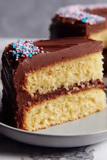 French Butter Cake with Old Fashioned Fudge Frosting