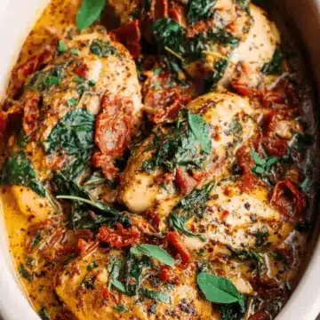 Crockpot Tuscan Chicken