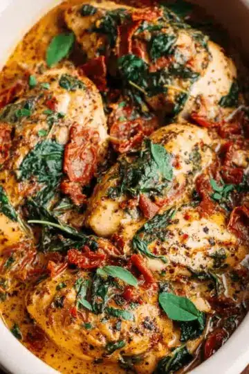 Crockpot Tuscan Chicken