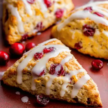 Glazed Cranberry Orange Scones