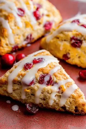 Glazed Cranberry Orange Scones