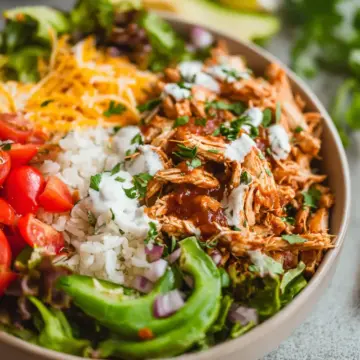 Slow Cooker Chicken Burrito Bowl Recipe
