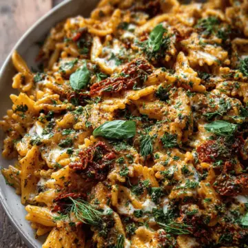 Creamy Sun-Dried Tomato Pasta with Capers and Dill