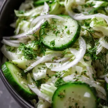 Green Cabbage Cucumber Salad with Herbs