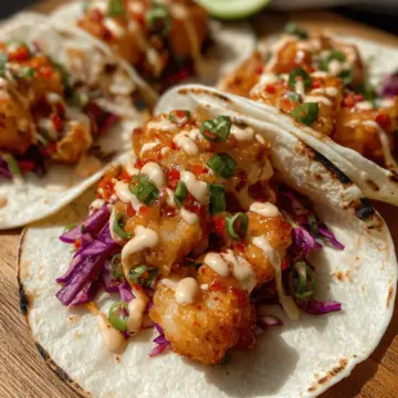 Air Fryer Bang Bang Shrimp Tacos