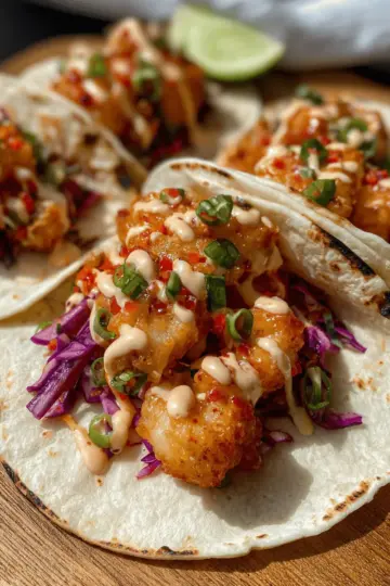 Air Fryer Bang Bang Shrimp Tacos