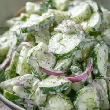 Creamy Cucumber Salad Recipe (VIDEO)