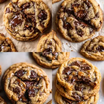 Browned Butter Toffee Chocolate Chip Cookies