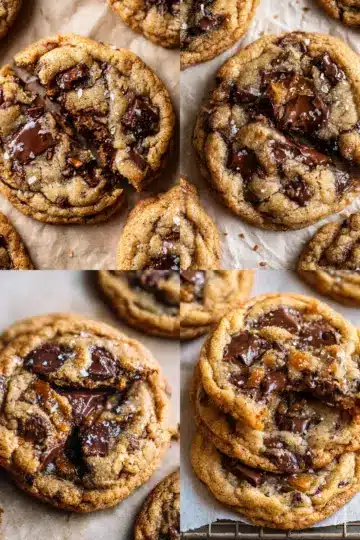 Browned Butter Toffee Chocolate Chip Cookies