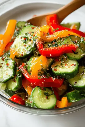 Cucumber and Bell Pepper Salad