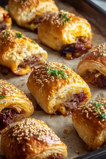 Pulled Pork Pastry Puffs