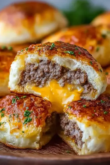 Garlic Parmesan Cheeseburger Bombs Recipe