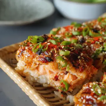 Spicy Salmon Sushi Bake
