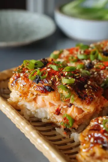 Spicy Salmon Sushi Bake
