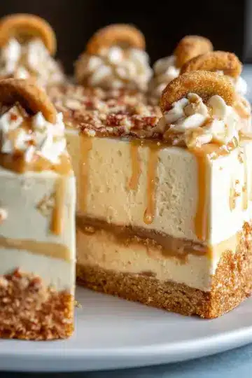 BANANA PUDDING COOKIE BUTTER CHEESECAKE CAKE