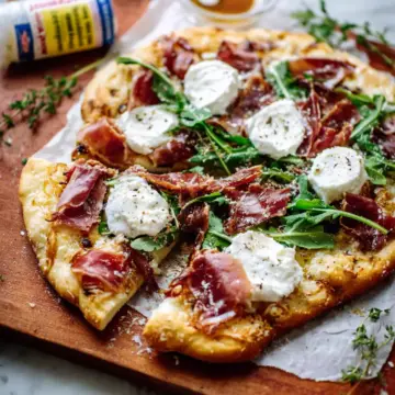 Prosciutto and Honey Burrata Pizza