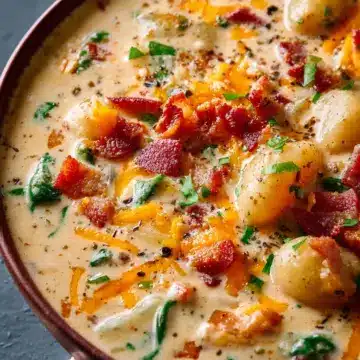 Bacon Cheddar Gnocchi Soup