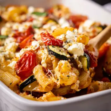 Mediterranean Roasted Vegetable Pasta Bake
