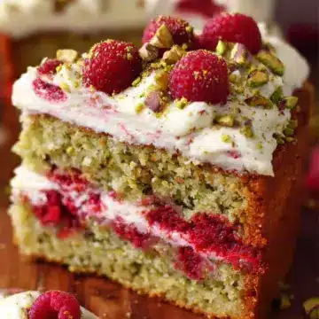 Raspberry Pistachio Cake