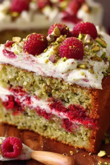 Raspberry Pistachio Cake