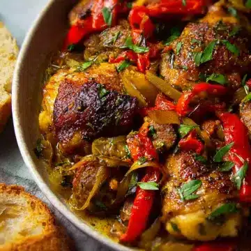 Chicken Scarpariello (Braised Chicken With Sausage and Peppers)