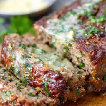 Herb and Garlic Meatloaf with Garlic Butter Sauce