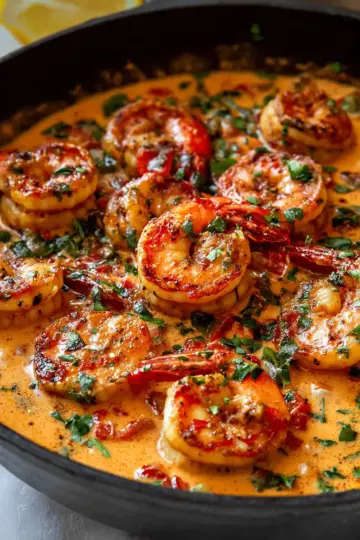Creamy Garlic-Paprika Shrimp Skillet