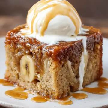 Sticky Banana Bread Pudding Cake