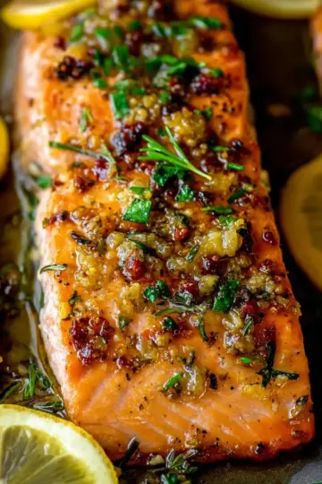 Honey Garlic Butter Baked Salmon
