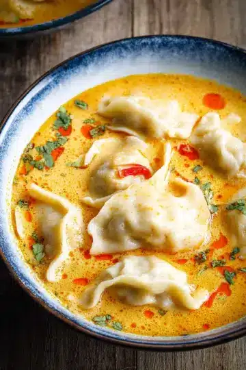 Thai Coconut Curry Dumpling Soup