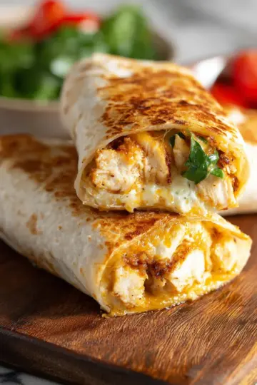 Cheesy Garlic Chicken Wraps