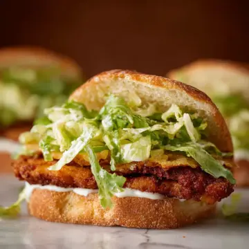 Crispy Chicken Caesar Sandwiches.