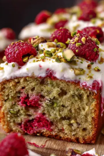 Raspberry Pistachio Cake