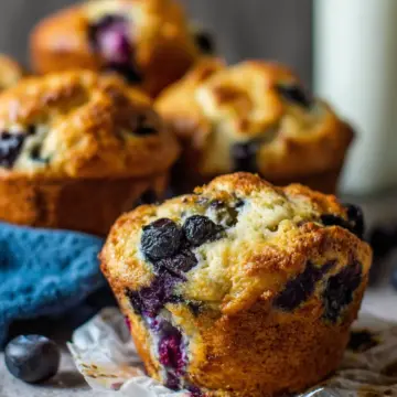 Greek Yogurt Blueberry Muffins (Low Sugar Recipe)