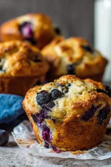 Greek Yogurt Blueberry Muffins (Low Sugar Recipe)