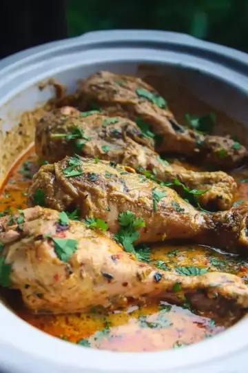 Slow Cooker Spicy Coconut Chicken Drumsticks